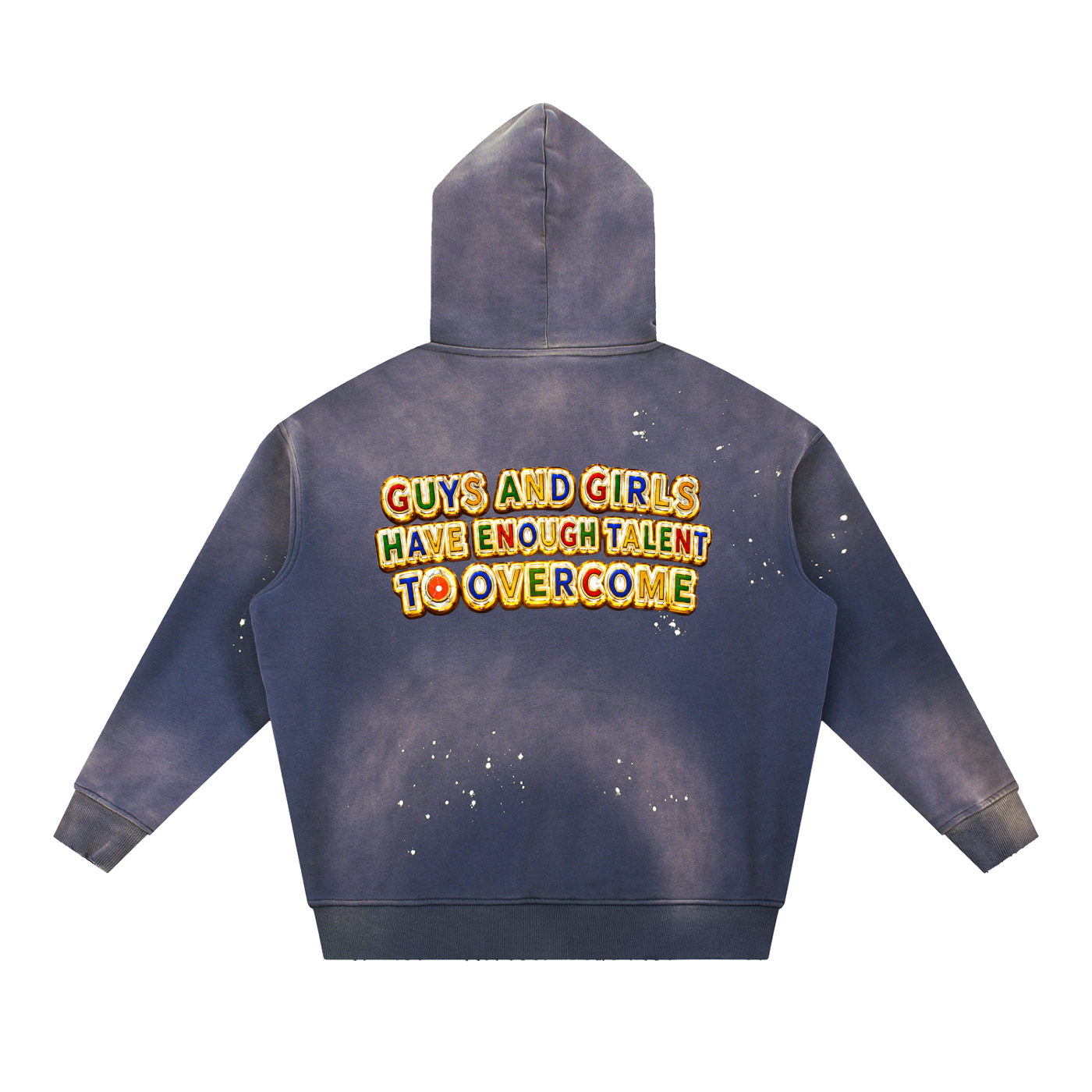 Grill Vintage Washed Frayed Fleece Hoodie