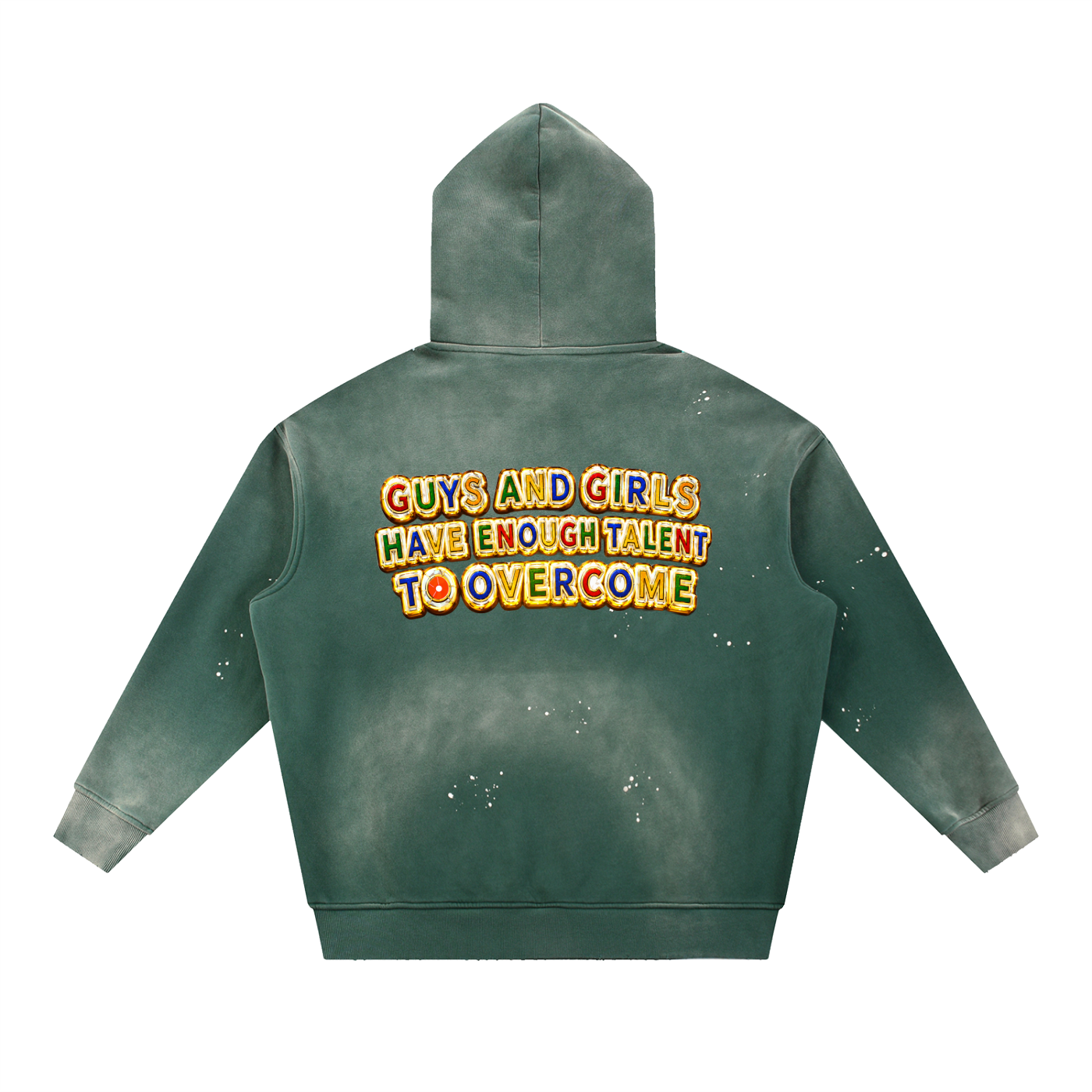 Grill Vintage Washed Frayed Fleece Hoodie