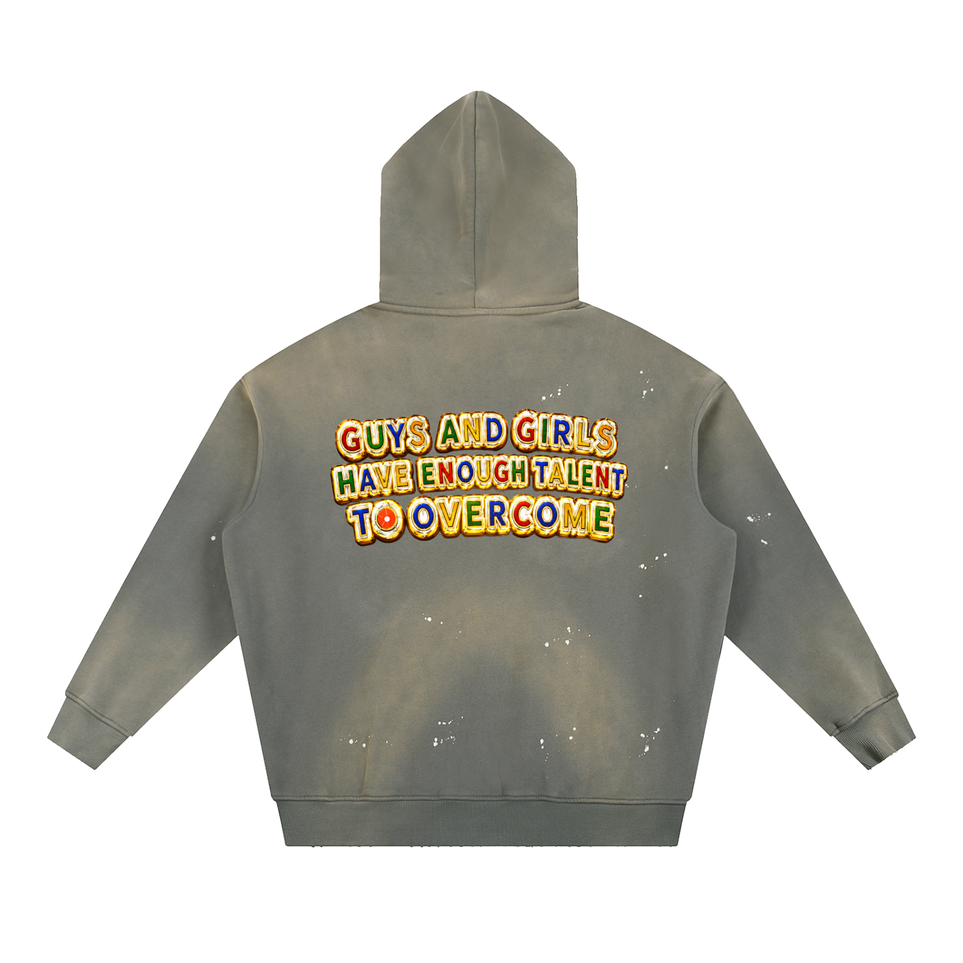 Grill Vintage Washed Frayed Fleece Hoodie