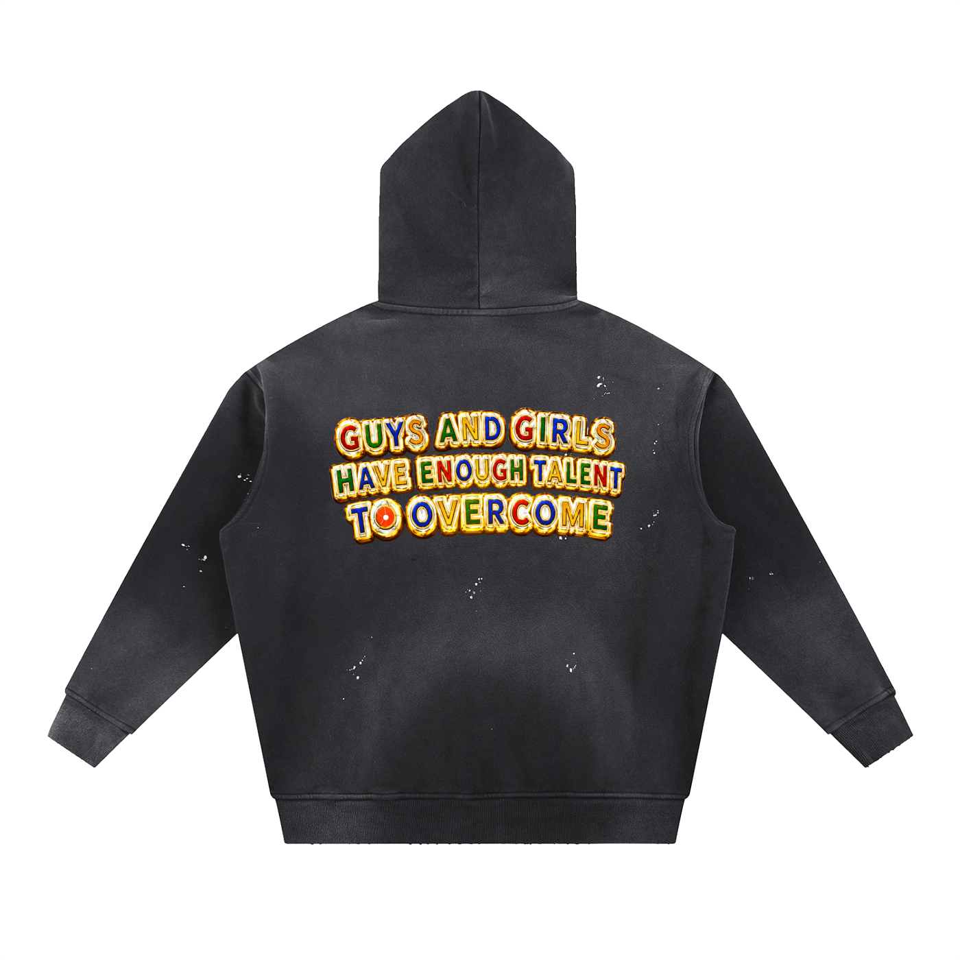 Grill Vintage Washed Frayed Fleece Hoodie