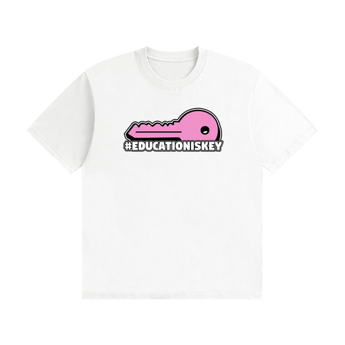 Edu is key Unisex Seamless Cotton T-Shirt